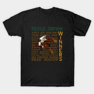 Triple Crown Winners 2018 - Famous Racehorses T-Shirt